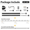 Picture of IFELS 2 Pack Heavy Duty Curtain Rods for Windows 72 to 144 Inch, 1 Inch Black Adjustable Curtain Rod Set with Easy Installation and Modern Design (A1,Black,30-150",2Pack)