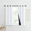 Picture of NICETOWN Pure White 100% Blackout Lined Curtains, 1 Pair, 37" Width x 50" Length Each Panel, 2 Thick Layers Narrow Wide Window Treatment Panels Thermal Insulated Drapes for Kitchen Small Window
