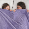 Picture of NEWCOSPLAY Super Soft Throw Blanket Lavender Premium Silky Flannel Fleece Leaves Pattern Lightweight Bed Blanket All Season Use (Lavender, Throw(40"x50"))