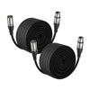 Picture of EBXYA 100Ft XLR Microphone Cables 2 Packs - Premium Balanced Mic Speaker Cable with 3 Pins XLR Male to Female 100 Feet, Black