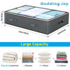 Picture of Budding Joy 90L Under Bed Storage Containers, Closet Organizers and Storage Bins, Foldable Underbed Storage Bags for Blankets, Towels, Comforter, Sweaters, Pillows, Linen Sheets, Wrapping Paper