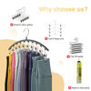 Picture of Legging Organizer for Closet, Metal Yoga Pants Hangers 1 Pack w/10 Clips Holds 10 Leggings, Space Saving Hanging Closet Organizer w/Rubber Coated Closet Organizers and Storage, Black
