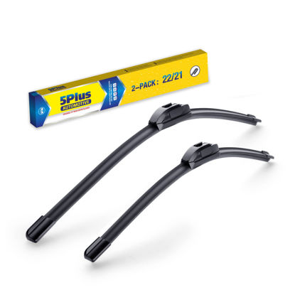Picture of 22"+21" Windshield Wiper Blades Replacement For Toyota Tacoma 2014-2005 Solara 2003-2001 /Grand Cherokee 2021-2011 /Honda Pilot 2014-2009 /Dodge Durango 2021-2011 Wiper Blades For My Car