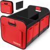 Picture of Homeve Trunk Organizer for Car, Car Storage, Reinforced Handles, Collapsible Multi-Compartment Car Organizers Foldable and Waterproof, 600D Oxford Polyester, Suitable for Any Car, SUV, Mini-Van, Red