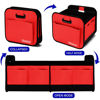 Picture of Homeve Trunk Organizer for Car, Car Storage, Reinforced Handles, Collapsible Multi-Compartment Car Organizers Foldable and Waterproof, 600D Oxford Polyester, Suitable for Any Car, SUV, Mini-Van, Red