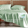 Picture of Bedsure King Size Sheet Sets, Cooling Sheets for Hot Sleepers, Rayon Derived from Bamboo, Breathable & Soft Deep Pocket Up to 16 Inches, Hotel Luxury Silky Bedding, Bedsheet & Pillowcases, Sage Green