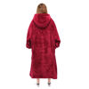 Picture of Waitu Wearable Blanket Sweatshirt for Women and Men, Super Warm and Cozy Giant Blanket Hoodie, Thick Flannel Blanket with Sleeves and Giant Pocket - Red