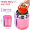 Picture of Pawtong 10oz Insulated Food Jar, Thermo for Hot Food Lunch Container, Stainless Steel Lunch Box for Kids with Spoon (Pink)