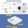Picture of Adhesive Hooks for Hanging Heavy Duty Wall Hooks Self Adhesive Towel Coat Hooks Waterproof Transparent Hooks for Bathroom Shower Kitchen Keys Door Outdoor Home Improvement Utility Hook 12 Pack