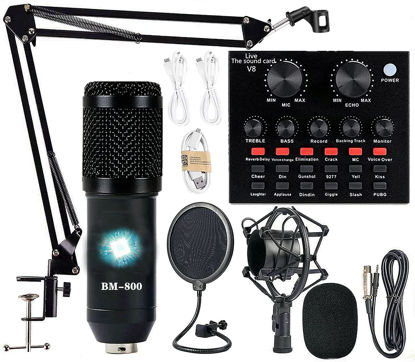 Picture of Podcast Equipment Bundle, BM-800 Condenser with Voice Changer, Recording Studio Package - Podcast Microphone Bundle for Laptop, Streaming/Live Broadcast/YouTube Recording (AM200-V8)