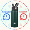 Picture of Konokyo 18 oz Insulated Water Bottle Stainless Steel Sport Bottles with 3 Lids,Army Green
