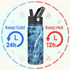 Picture of Konokyo 18 oz Insulated Water Bottle Stainless Steel Sport Bottles with 3 Lids,Marble Ocean