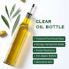 Picture of AOZITA 17oz Clear Glass Olive Oil Dispenser Bottle - 500ml Oil & Vinegar Cruet with Pourers and Funnel - Olive Oil Carafe Decanter for Kitchen