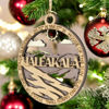 Picture of Haleakala National Park "House of the Sun" Scene, 3" Laser Cut Wood Ornament - Handmade Christmas Decor, Small Business USA Made