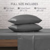 Picture of MR&HM Satin Bed Sheets, Full Size Sheets Set, 4 Pcs Silky Bedding Set with 15 Inches Deep Pocket for Mattress (Full, Dark Grey)