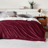 Picture of Bedsure Sherpa Fleece Blankets King Size for Bed - Thick and Warm, Soft Fuzzy Plush King Blanket for Winter, Winery Red, 108x90 Inches