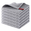 Picture of Homaxy 100% Cotton Terry Kitchen Dish Cloths, Ultra Soft and Absorbent Dish Towels for Kitchen, Suitable for Drying and Washing Dishes, 6 Pack, 12 x 12 Inches, Light Grey
