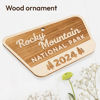 Picture of Wood National Park Ornaments, Rocky Mountain Park Ornament, USA National Park Gifts for Travelers, Adventurers, Christmas National Parks Decor for Christmas Tree, 2024 Keepsake, Gift for Hiking Lover