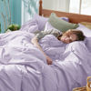 Picture of Bedsure Twin Comforter Set Light Purple - Bed in a Bag Twin Size 5 Pieces, GentleSoft™ Pintuck Bed Set Gift for Family, Pinch Pleat Light Purple Comforter with Sheets, Pillowcase & Sham