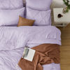 Picture of Bedsure Twin Comforter Set Light Purple - Bed in a Bag Twin Size 5 Pieces, GentleSoft™ Pintuck Bed Set Gift for Family, Pinch Pleat Light Purple Comforter with Sheets, Pillowcase & Sham
