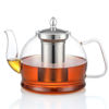 Picture of HIWARE 1500ml Glass Teapot with Removable Infuser, Stovetop Safe Tea Kettle, Blooming and Loose Leaf Tea Maker Set