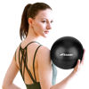 Picture of Trideer Pilates Ball 9 Inch Core Ball, Small Exercise Ball with Exercise Guide Barre Ball Mini Yoga Ball for Pilates, Yoga, Core Training, Physical Therapy, Balance, Stability, Stretching (Black)