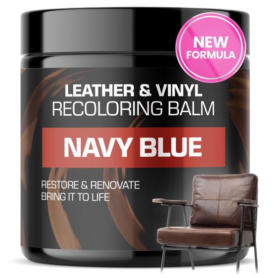 Picture of The Original Leather Recoloring Balm, Leather Color Restorer, Leather Scratch Remover, Leather Couch Scratch Repair, Leather Restorer for Couches, Leather Couch Paint, Leather Scratch Repair Navy Blue
