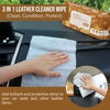 Picture of Air Jungles 3in1 Leather Cleaner Wipes 70 Count (Pack of 3), Extra Large 8" x 10" Size Leather Clean Condition Protect Wipes for Vinyl and Leather Apparel Furniture Auto Car Interior Shoes Boots Bags