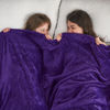 Picture of NEWCOSPLAY Super Soft Twin Blanket Dark Purple Premium Silky Flannel Fleece Leaves Pattern Lightweight Bed Blanket All Season Use (Dark Purple, Twin(60"x80"))