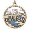 Picture of Dry Tortugas National Park Wood Christmas Decoration, Garden Key Fort Jefferson Ornament - 3" Laser Cut with Park Scene