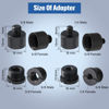 Picture of Moxweyeni 8 Pcs Mic Stand Adapter 5/8 Female to 3/8 Male, 3/8 Female to 5/8 Male, 5/8 Female to 1/4 Male and 1/4 Female to 5/8 Male Screw Thread Adapter Mic Thread Adapter Set for Microphone(Black)