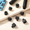 Picture of Moxweyeni 8 Pcs Mic Stand Adapter 5/8 Female to 3/8 Male, 3/8 Female to 5/8 Male, 5/8 Female to 1/4 Male and 1/4 Female to 5/8 Male Screw Thread Adapter Mic Thread Adapter Set for Microphone(Black)