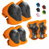 Picture of Wemfg Kids Protective Gear Set Knee Pads for Kids 3-14 Years Toddler Knee and Elbow Pads with Wrist Guards 3 in 1 for Skating Cycling Bike Rollerblading Scooter
