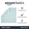 Picture of Amazon Basics face Towels for bathroom, 100% Cotton Extra Absorbent washcloth, Fast Drying - salon towel - 24 Pack Ice Blue (12 x 12 inches)