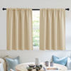 Picture of RYB HOME Room Darkening Short Curtains for Small Winow Decor Light Block Thermal Insulated Drapes for Kids Bedroom Bathroom Downstairs Window RV Curtains, 52 x 36, Biscotti Beige, 2 Panels