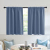 Picture of RYB HOME RV Curtains for Camper Windows - Soft Thermal Insulated Small Window Curtain Tiers for Cafe Kitchen Bedroom Basement Glass Door Window, W 42 x L 30 inches, Stone Blue, 2 Panels