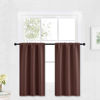 Picture of RYB HOME Small Curtains Blackout - Privacy Energy Efficiency Mini Curtains for Kids Bedroom RV Camper Windows Trailer Bathroom Kitchen Cabinet Door Window, W 29 x L 36, Chocolate Brown, 2 Panels
