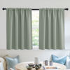 Picture of RYB HOME Short Curtains 36 inch 2 Panels Set, Room Darkening Small Window Drapes Thermal Insulated Cafe Curtains for Kitchen Dorm Transit Van, W52 x L36 inch, Grayish Green