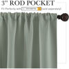 Picture of RYB HOME Short Curtains 36 inch 2 Panels Set, Room Darkening Small Window Drapes Thermal Insulated Cafe Curtains for Kitchen Dorm Transit Van, W52 x L36 inch, Grayish Green