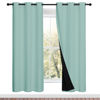 Picture of NICETOWN 100% Blackout Window Curtain Panels, Full Light Blocking Drapes with Black Liner for Nursery, 72-inch Drop Thermal Insulated Draperies (Aqua Blue, 2 Pieces, 42-inch Wide Per Panel)