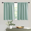 Picture of RYB HOME RV Curtains for Camper Windows - Soft Thermal Insulated Small Window Curtain Tiers for Cafe Kitchen Bedroom Basement Glass Door Window, W 42 x L 30 inches, Aqua, 2 Panels