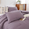 Picture of ROSGONIA Dusty Purple Comforter Set Queen, 3pcs (1 Boho Comforter & 2 Pillowcases) All Season Bedding Lightweight Bedspread Blanket Quilt Bed