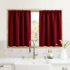 Picture of RYB HOME RV Camper Door Window Curtains -Blackout Privacy Curtains & Drapes for Bathroom Bedroom Kitchen Portable Travel Trailer Small Window Decor, W 34 x L 24, Burgundy Red, 2 Panels