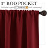 Picture of RYB HOME RV Camper Door Window Curtains -Blackout Privacy Curtains & Drapes for Bathroom Bedroom Kitchen Portable Travel Trailer Small Window Decor, W 34 x L 24, Burgundy Red, 2 Panels