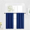 Picture of RYB HOME Bathroom Window Curtains - Super Soft Blackout Privacy Curtains for Baby Nursery Bedroom Basement Garege Workshop Kitchen Dining Living Room, W 29 x L 30, Marine Blue, 2 Pcs