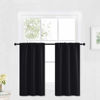 Picture of RYB HOME Short Blackout Curtains 2 Panels, Room Darkening Drapes for Girls Bedroom Heavy Duty Privacy Curtain Draperies for Bunk Bed Camper RV Bathroom, W29 x L 30 inches, Black