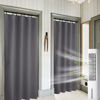 Picture of RYB HOME Blackout Curtains 84 inches Long 2 Panels Set for Living Room, Thermal Insulating Privacy Curtains & Drapes for Doorway Temporary Door Alternative Accordion Door, Grey, W 42 x L 84