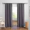 Picture of RYB HOME Blackout Curtains 84 inches Long 2 Panels Set for Living Room, Thermal Insulating Privacy Curtains & Drapes for Doorway Temporary Door Alternative Accordion Door, Grey, W 42 x L 84