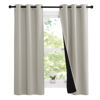 Picture of NICETOWN Natural 100% Blackout Lined Curtains, 1 Pair, 37" Width x 60" Length Each Panel, 2 Thick Layers Narrow Wide Window Treatment Panels Thermal Insulated Drapes for Kitchen Small Window