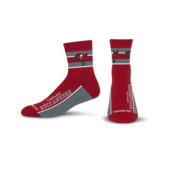 Picture of For Bare Feet NFL TAMPA BAY BUCCANEERS Lil' Deuce Quarter Sock Team Color Large